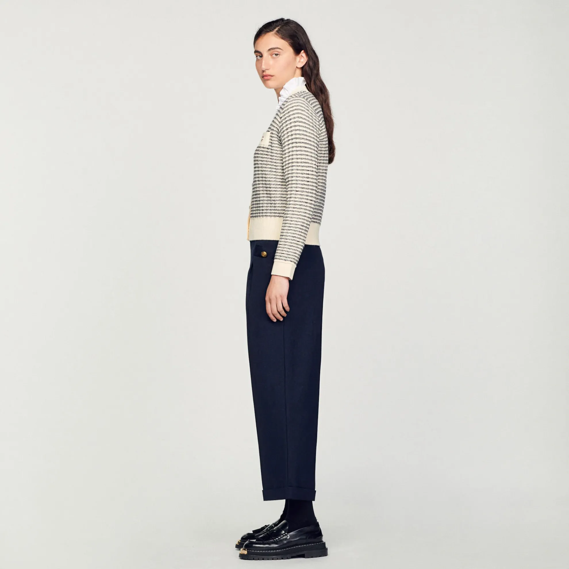 Tricot Vest Met Strepen