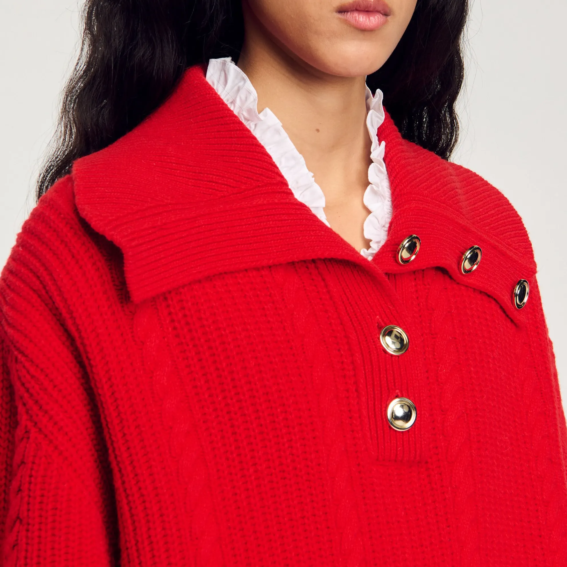 Trui Hals Met Knoopsluiting