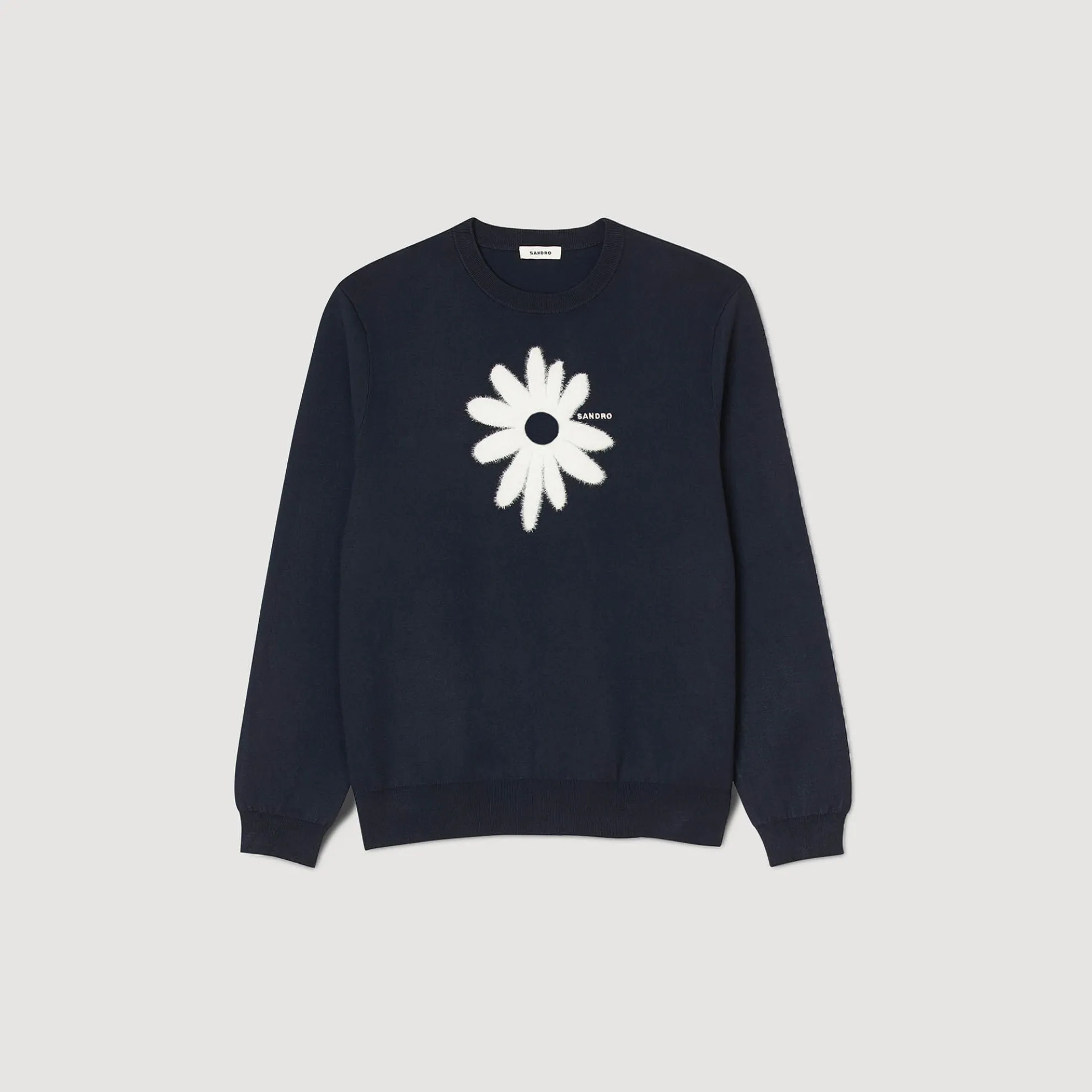 Trui Jacquard Met Bloemmotief