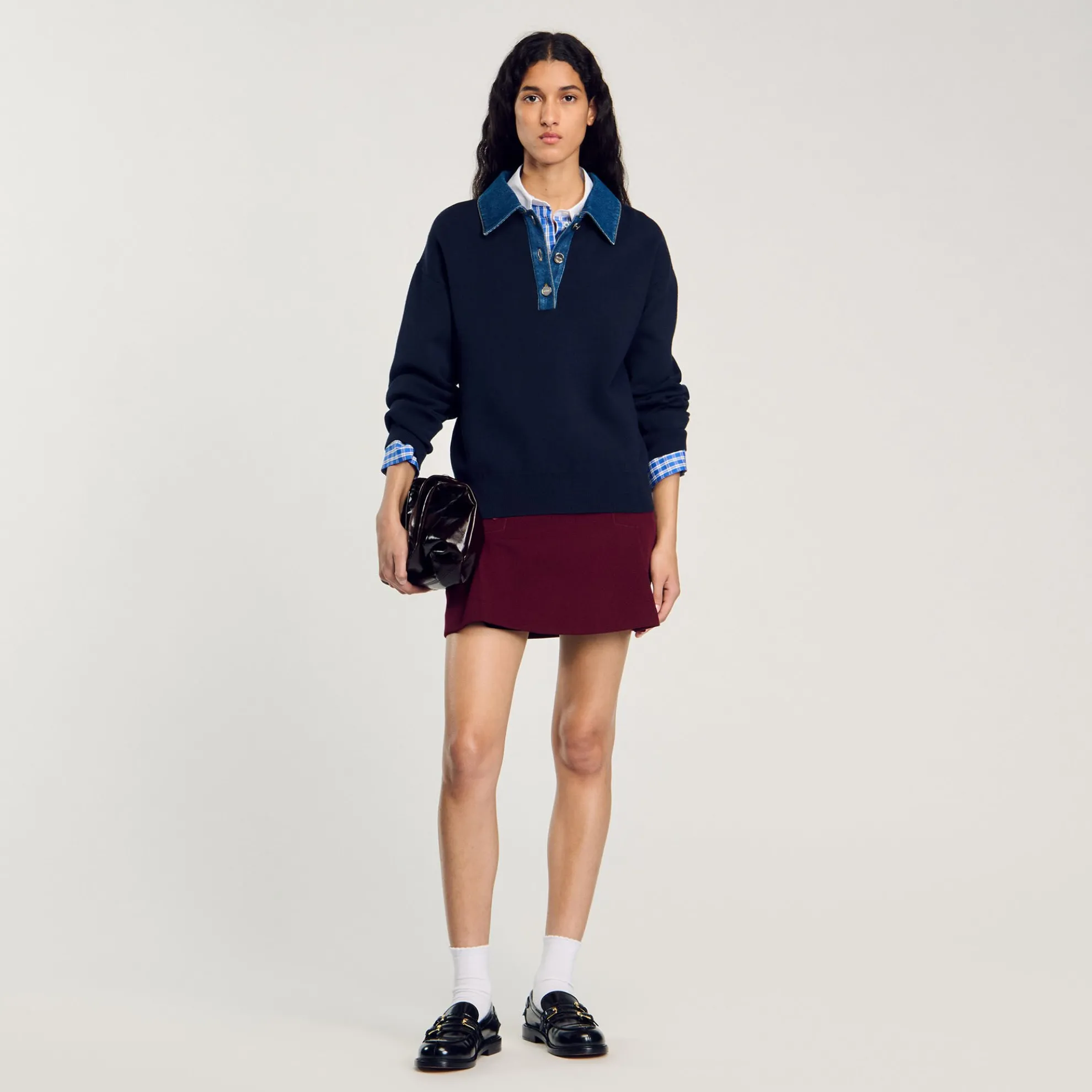 Trui Met Kraag Van Spijkerstof