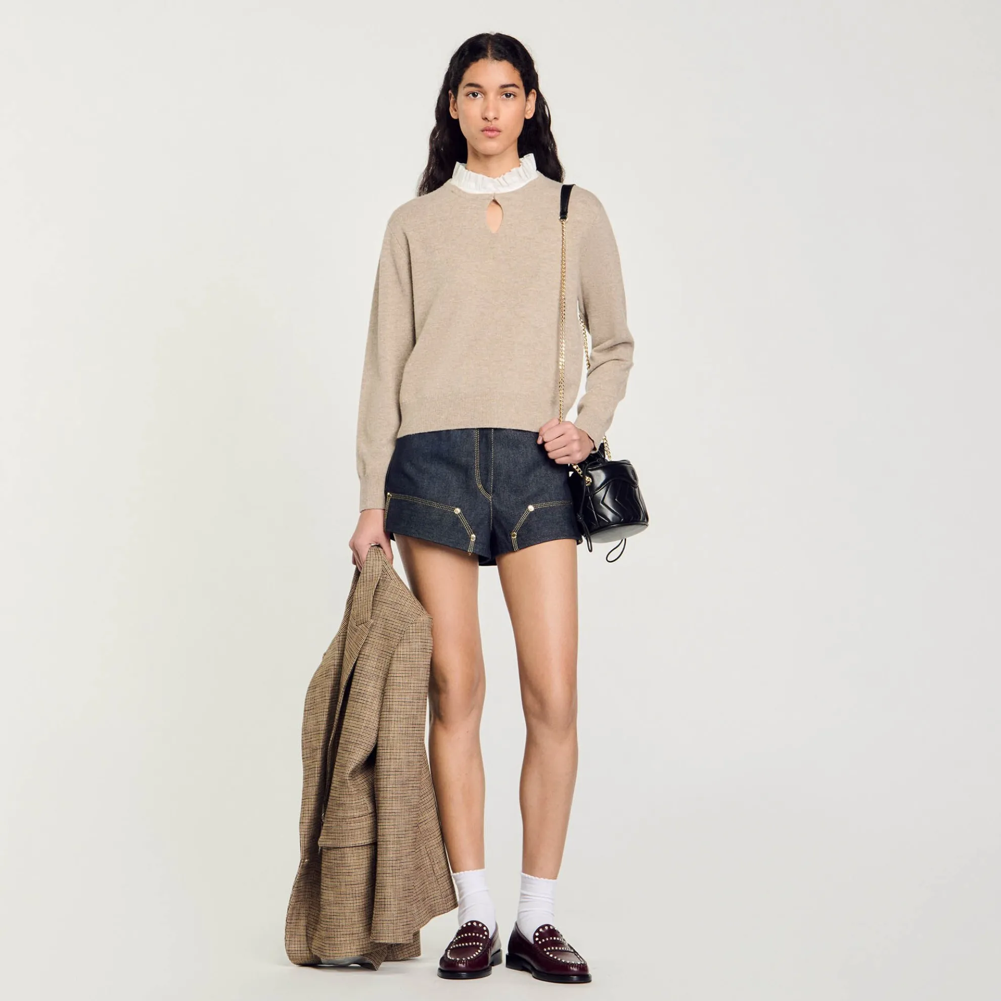 Trui Van Wol En Kasjmier Met Volants