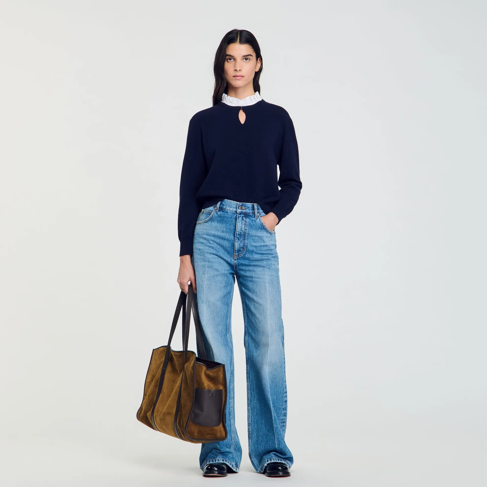 Trui Van Wol En Kasjmier Met Volants