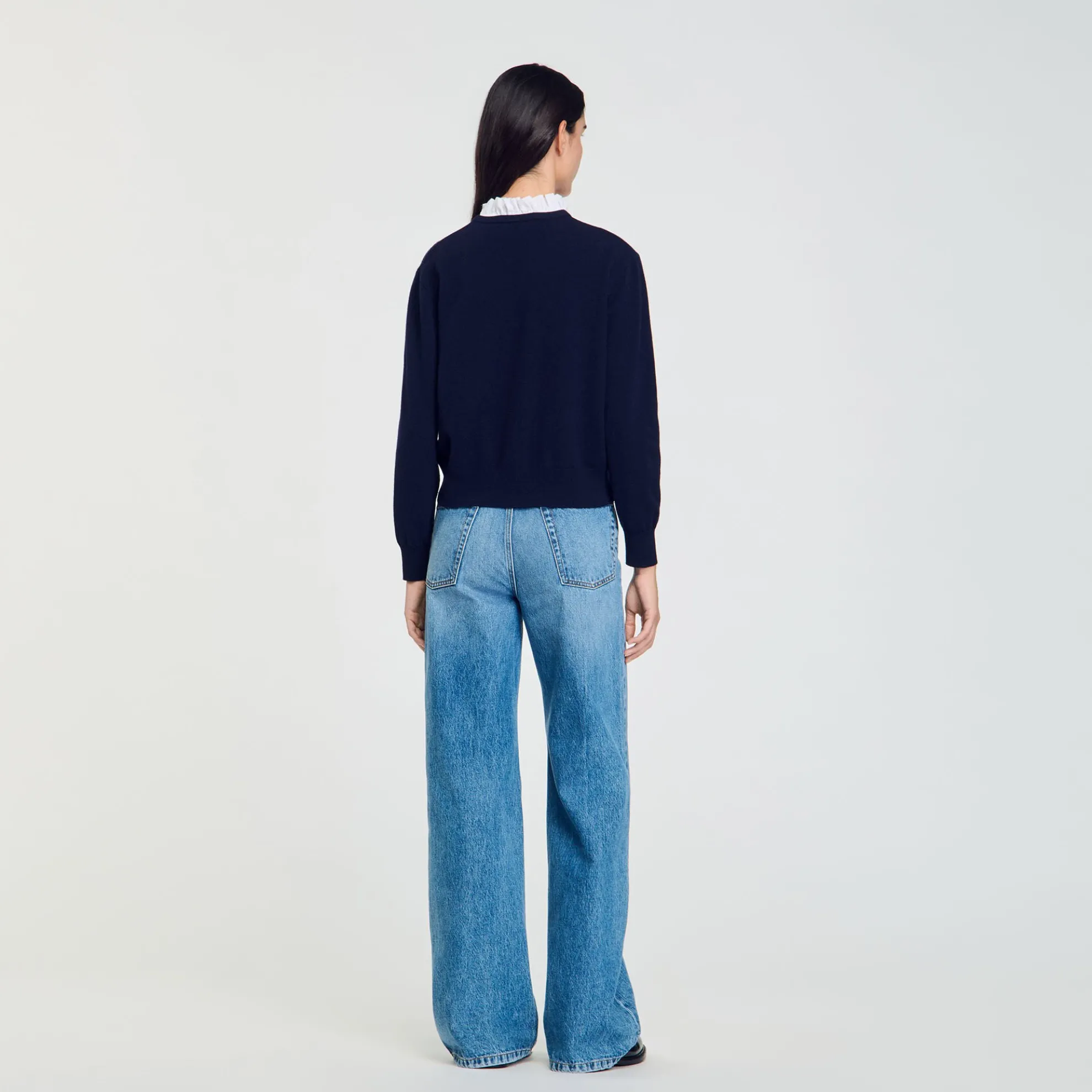 Trui Van Wol En Kasjmier Met Volants