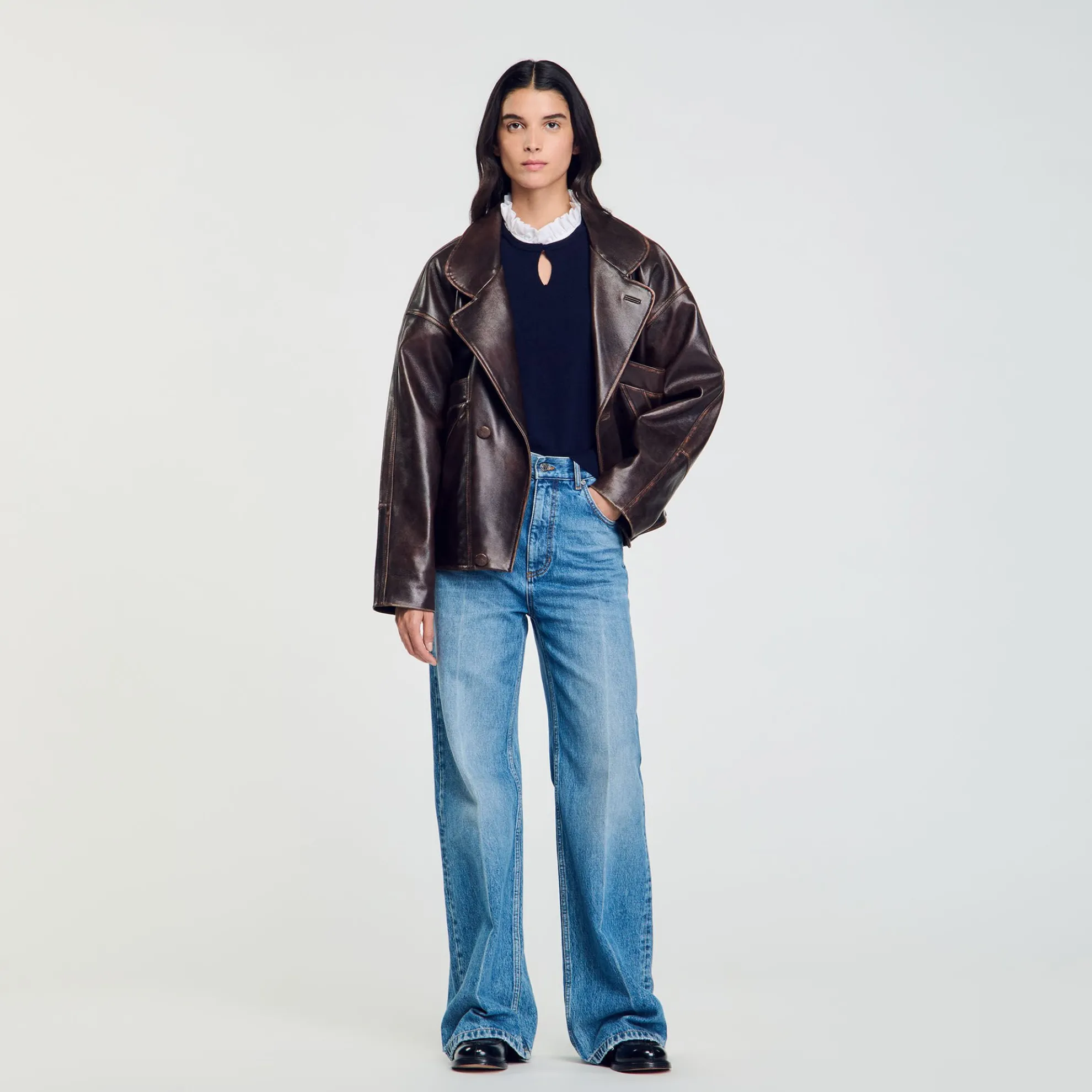 Trui Van Wol En Kasjmier Met Volants