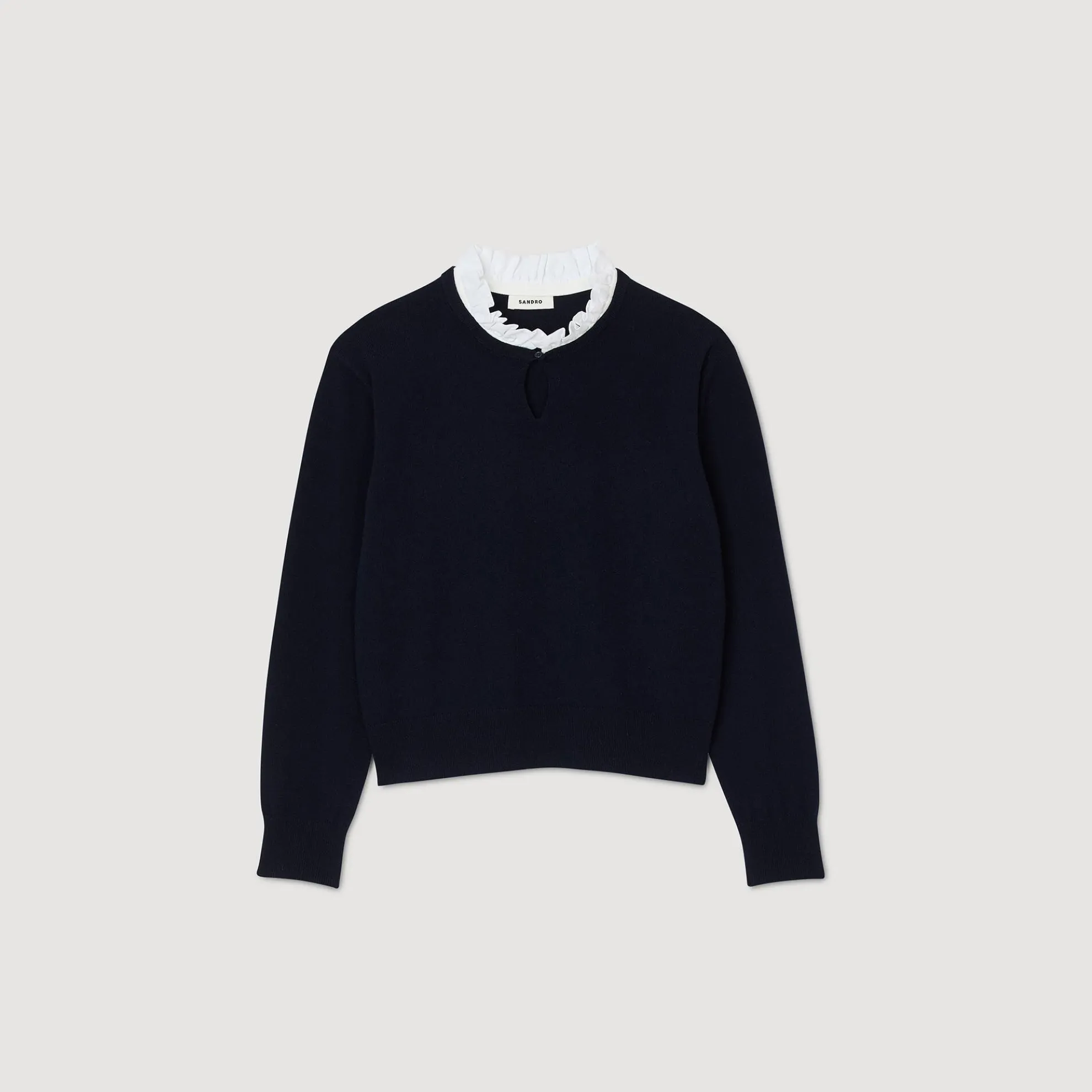 Trui Van Wol En Kasjmier Met Volants