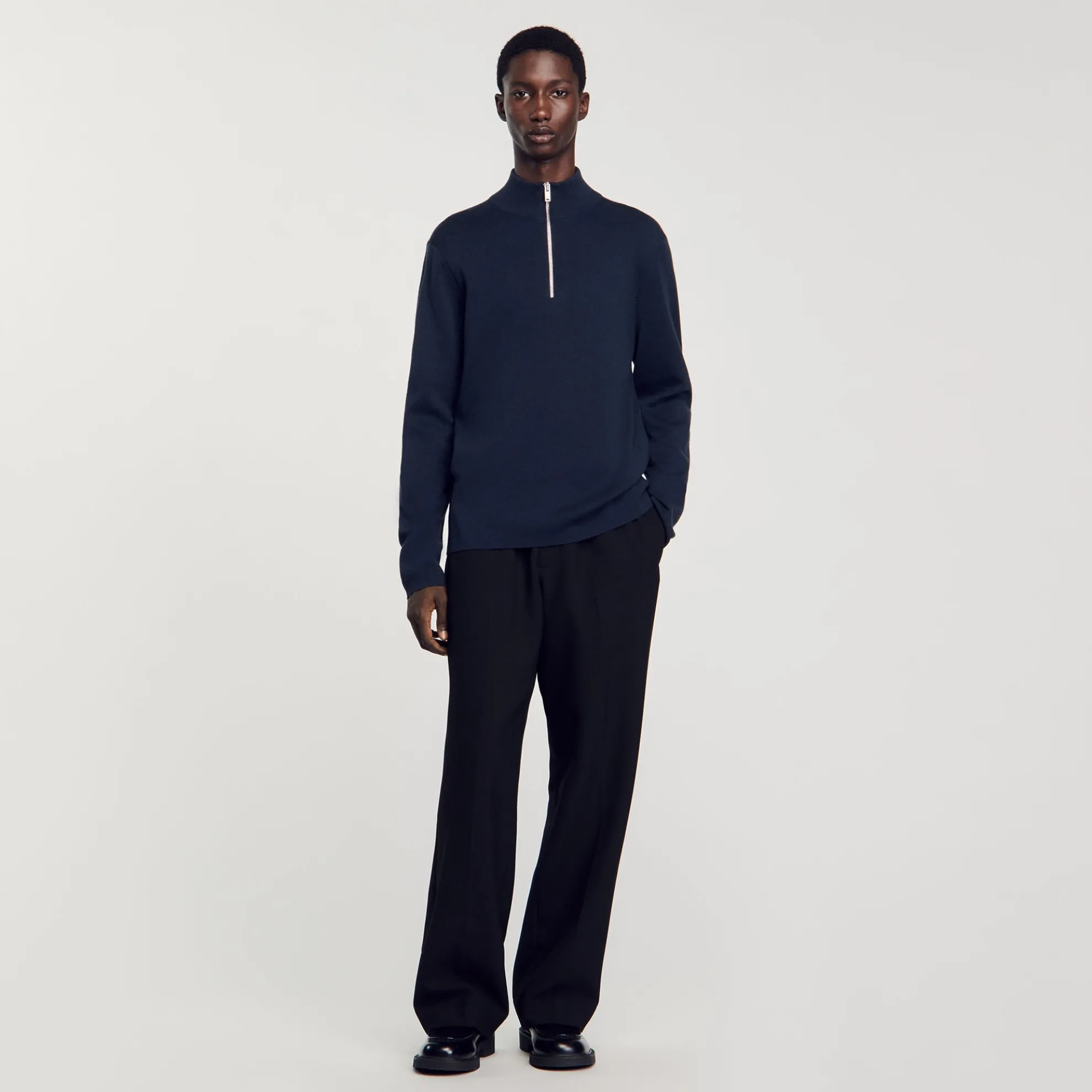 Trui Wol Met Ritskraag