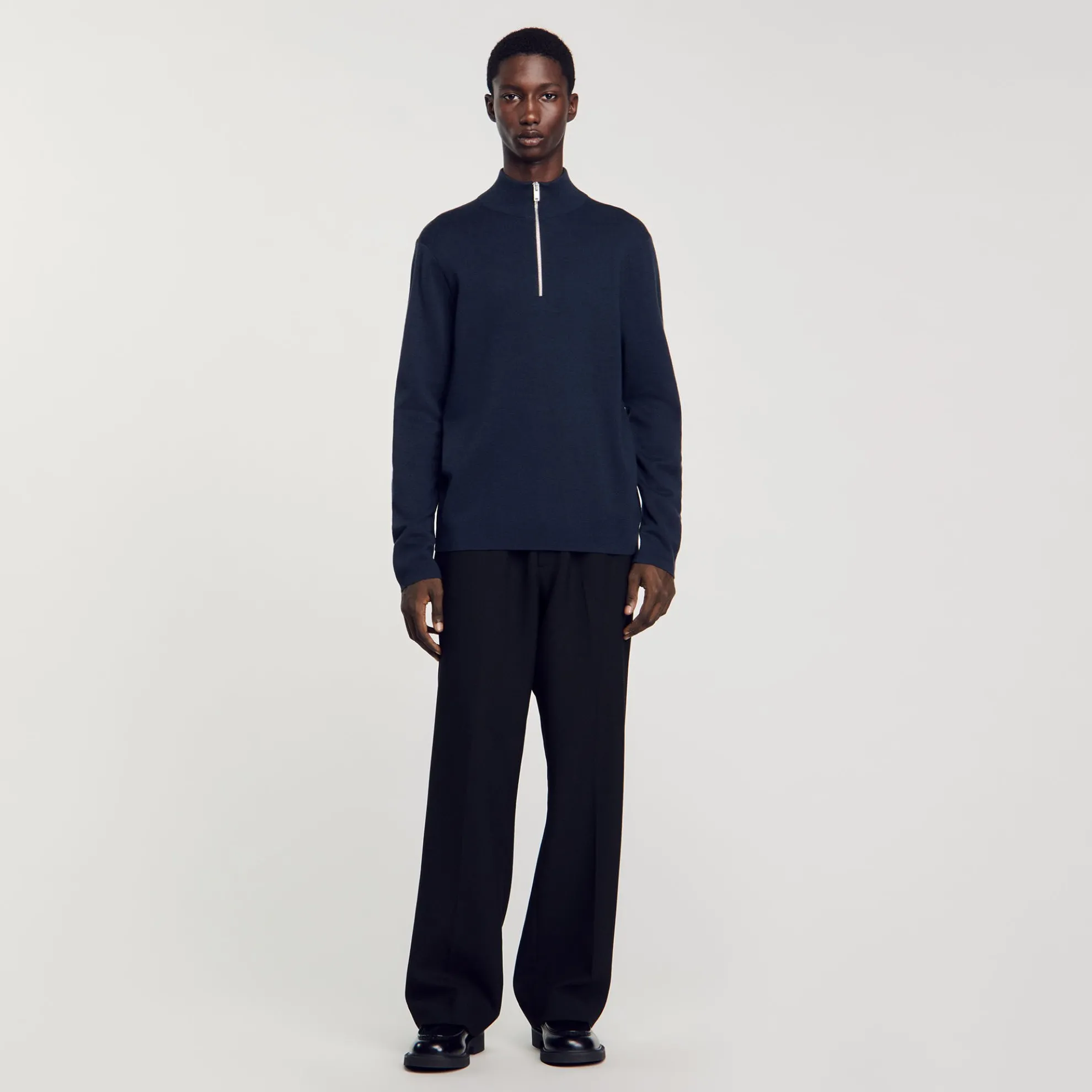 Trui Wol Met Ritskraag