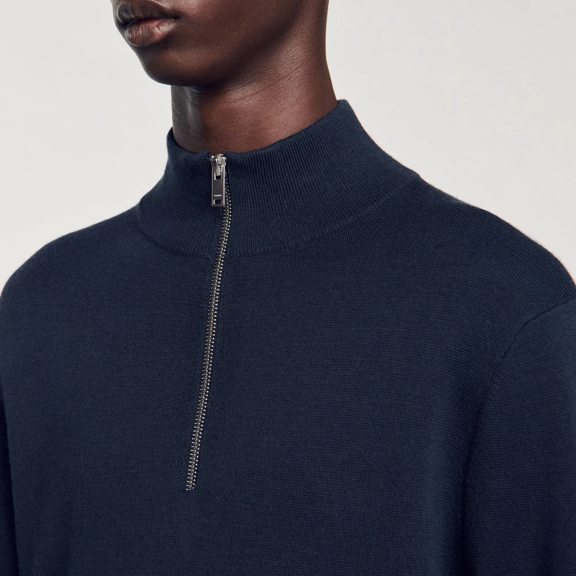 Trui Wol Met Ritskraag