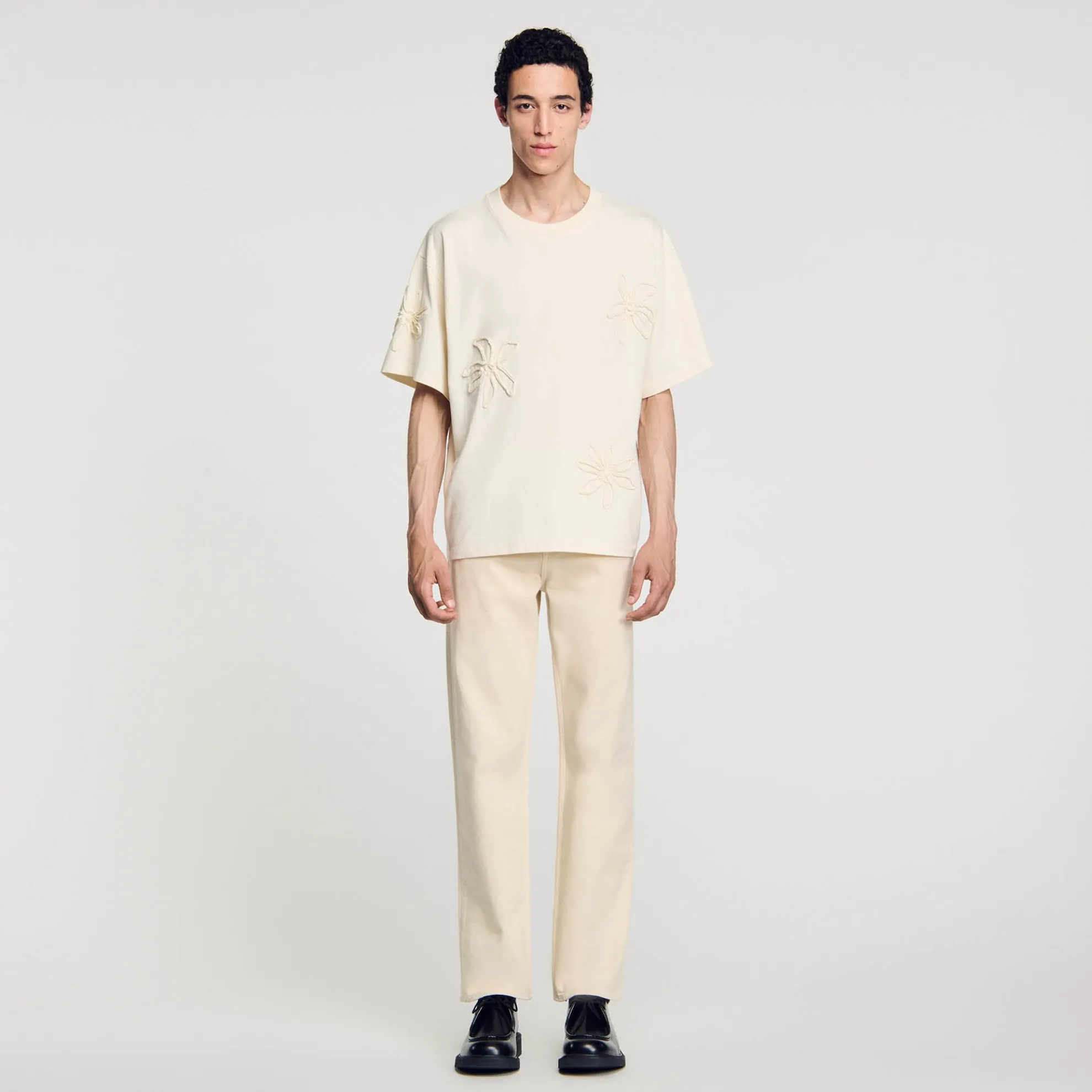 T-shirt Met Bloemmotief