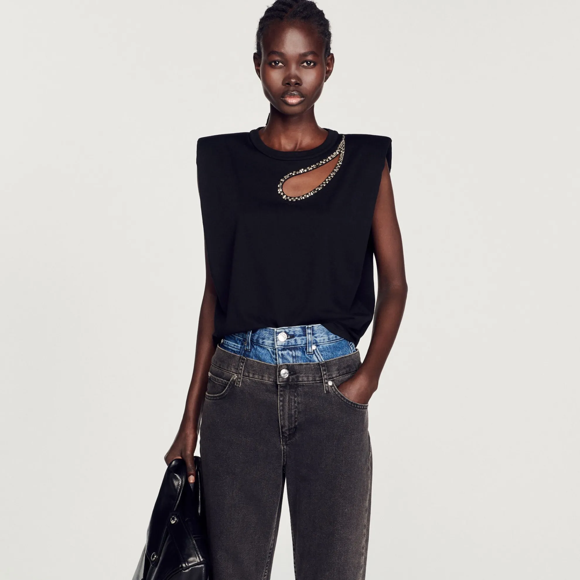 T-shirt Met Druppel Met Stras