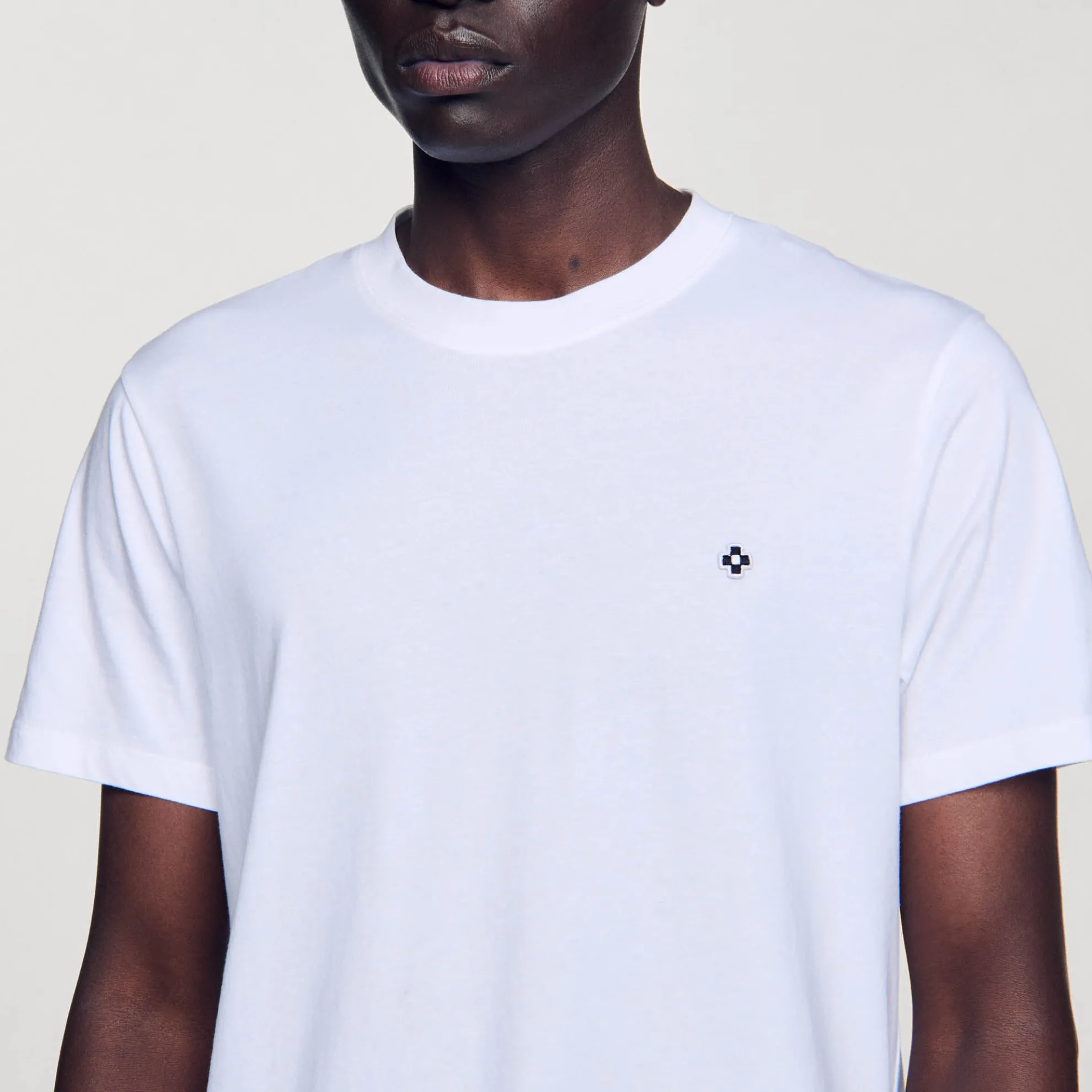 T-shirt Met Square Cross-patch