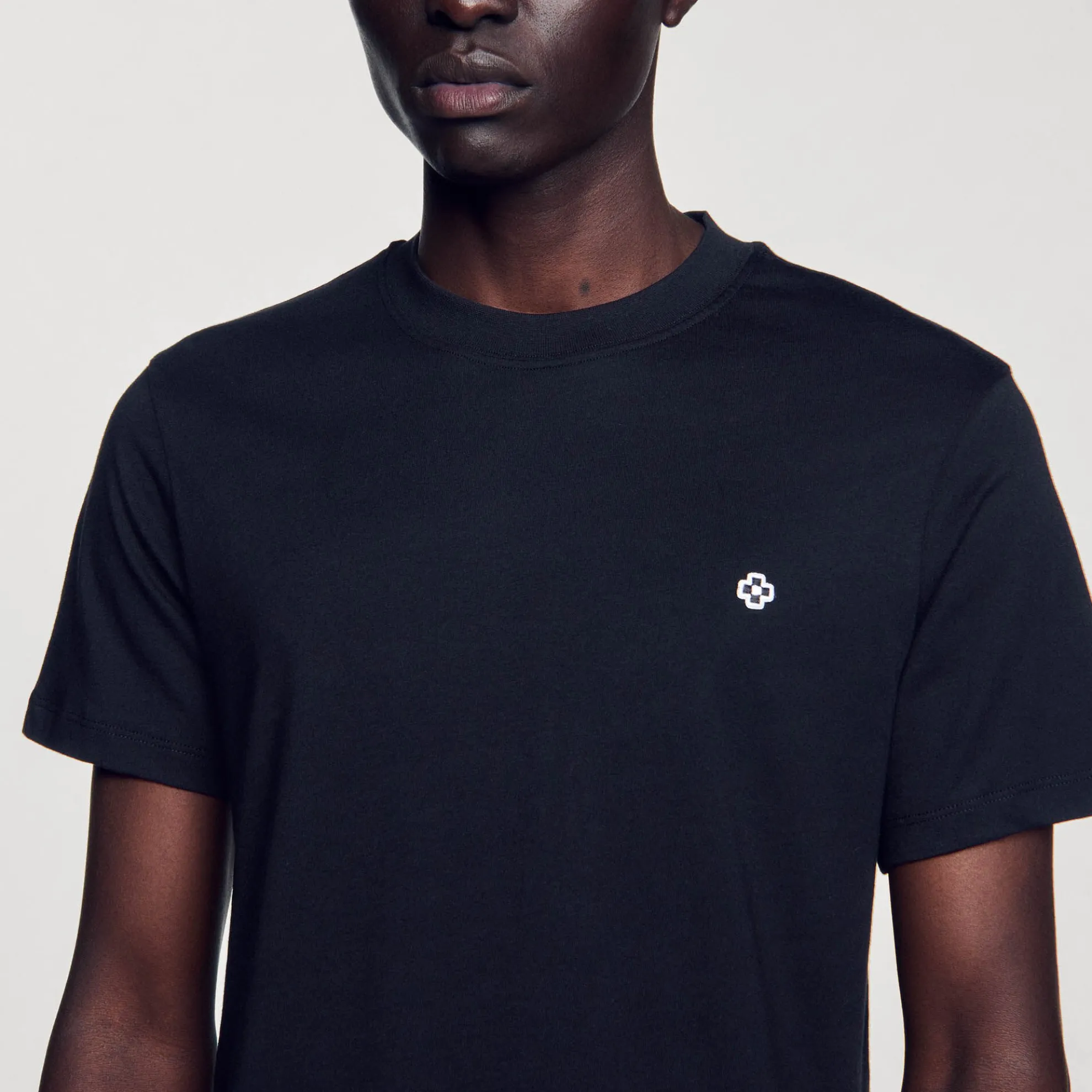 T-shirt Met Square Cross-patch