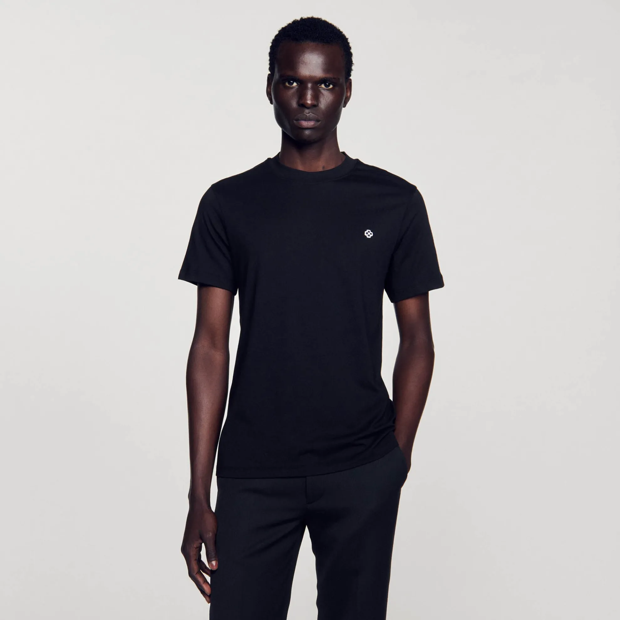 T-shirt Met Square Cross-patch