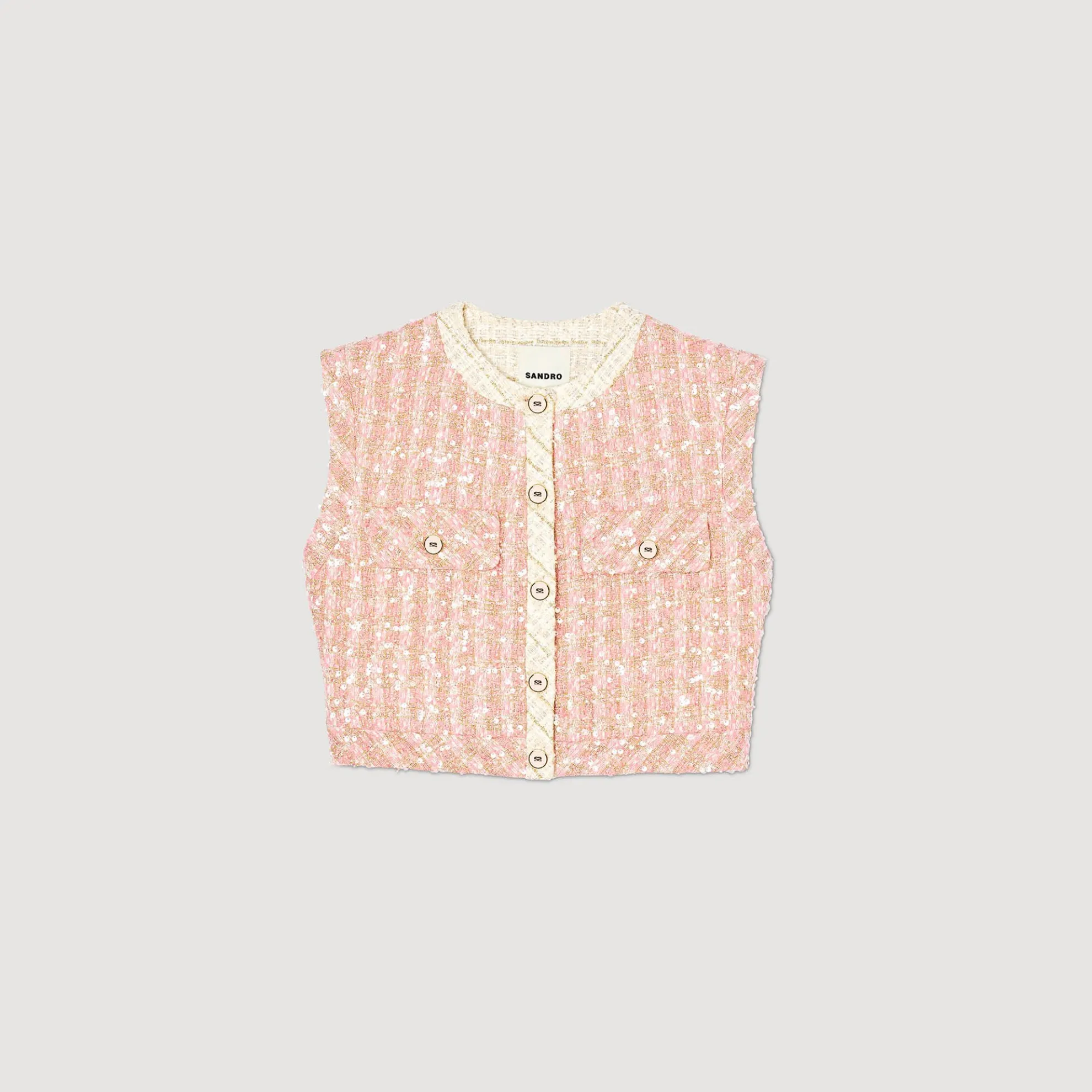 Tweed Jasje Zonder Mouwen