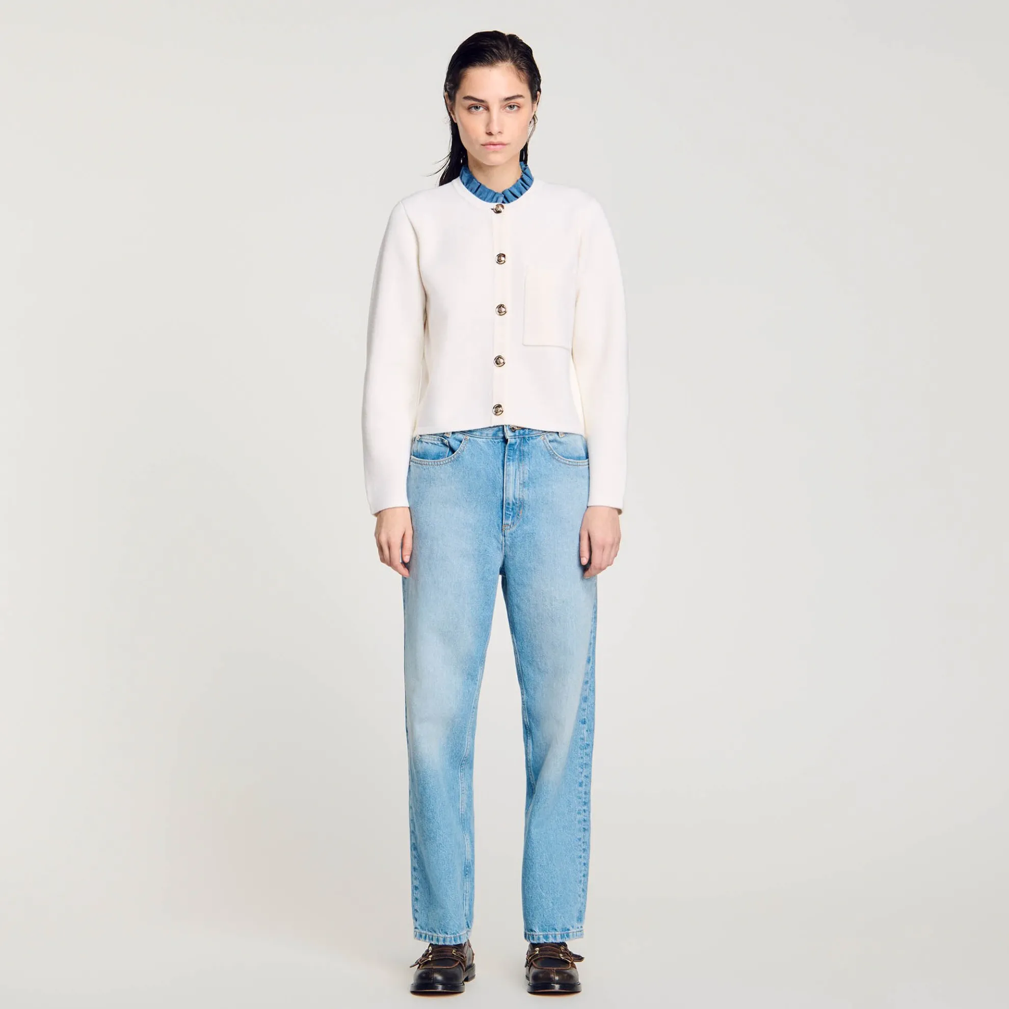 Vest Met Opstaande Kraag