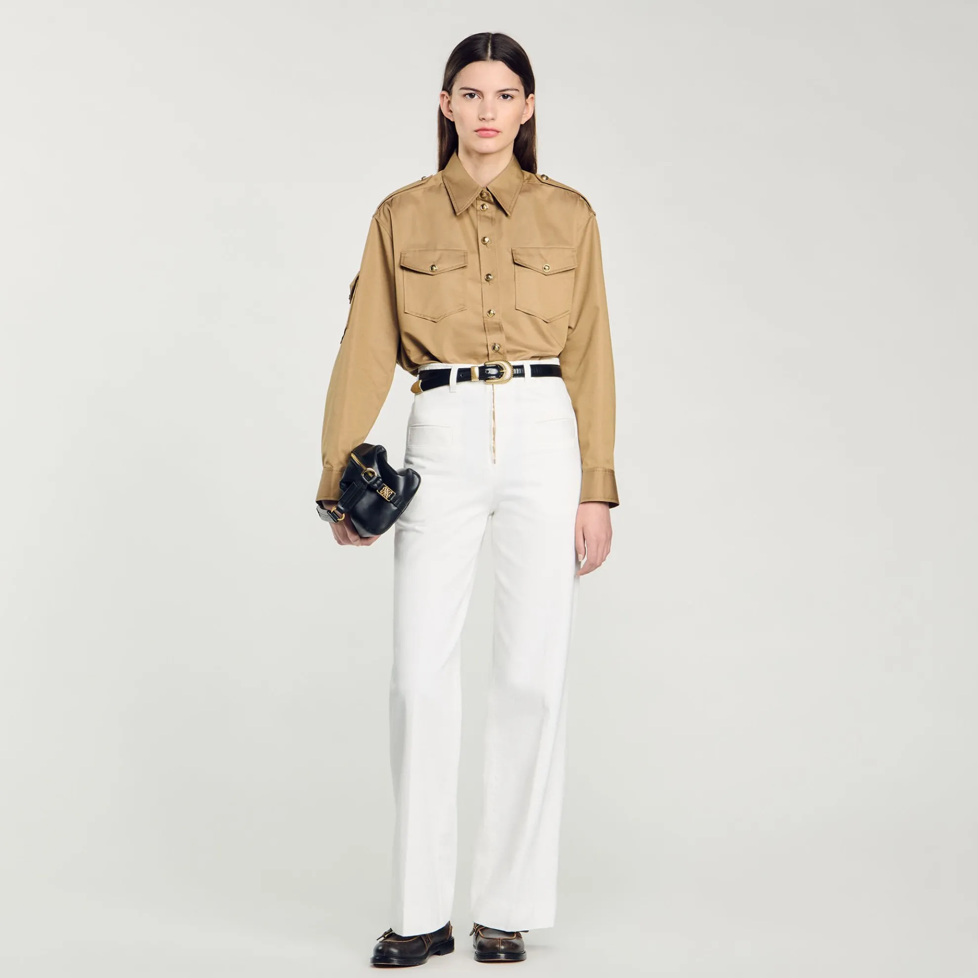 Wijde Canvas Pantalon