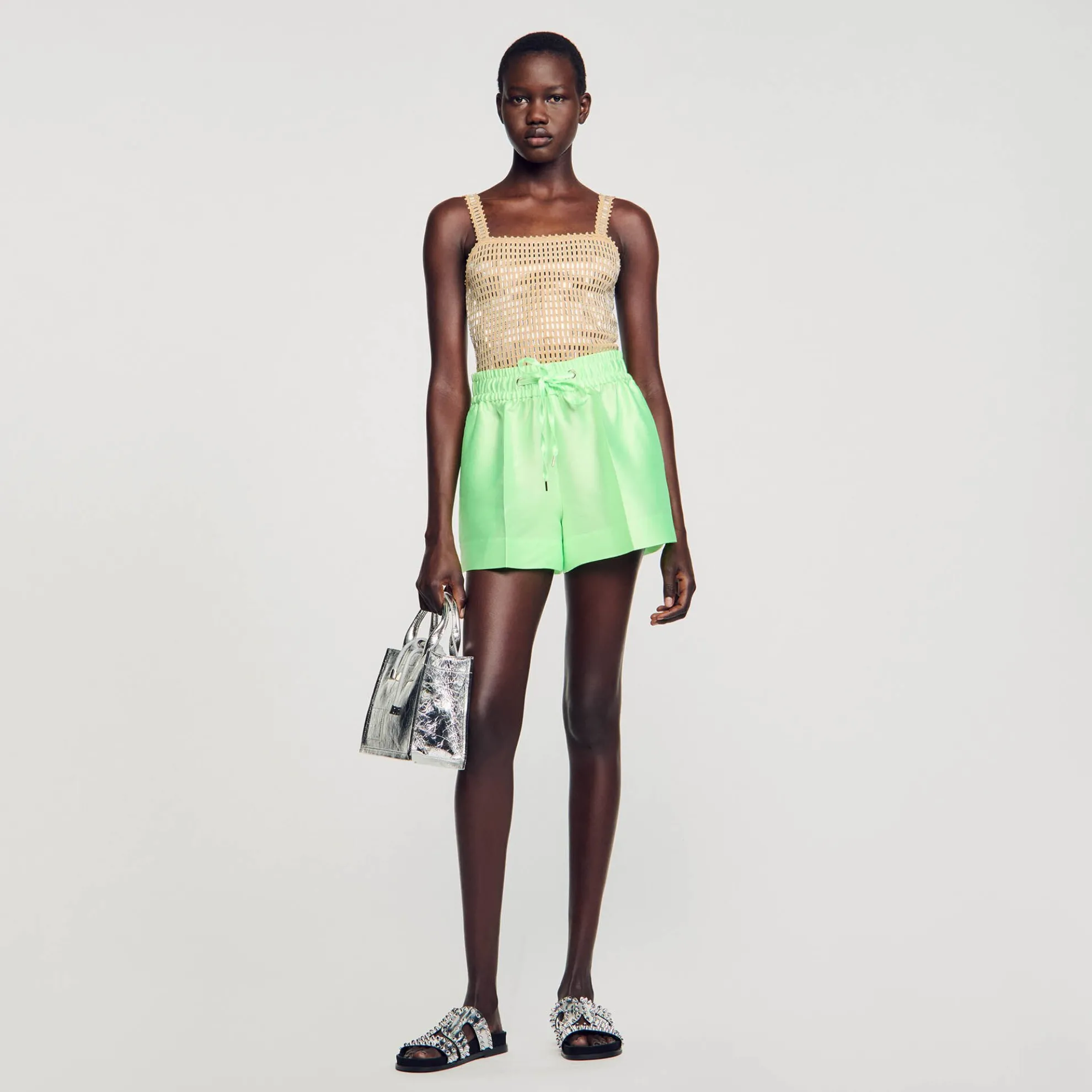 Wijde Satijnen Short