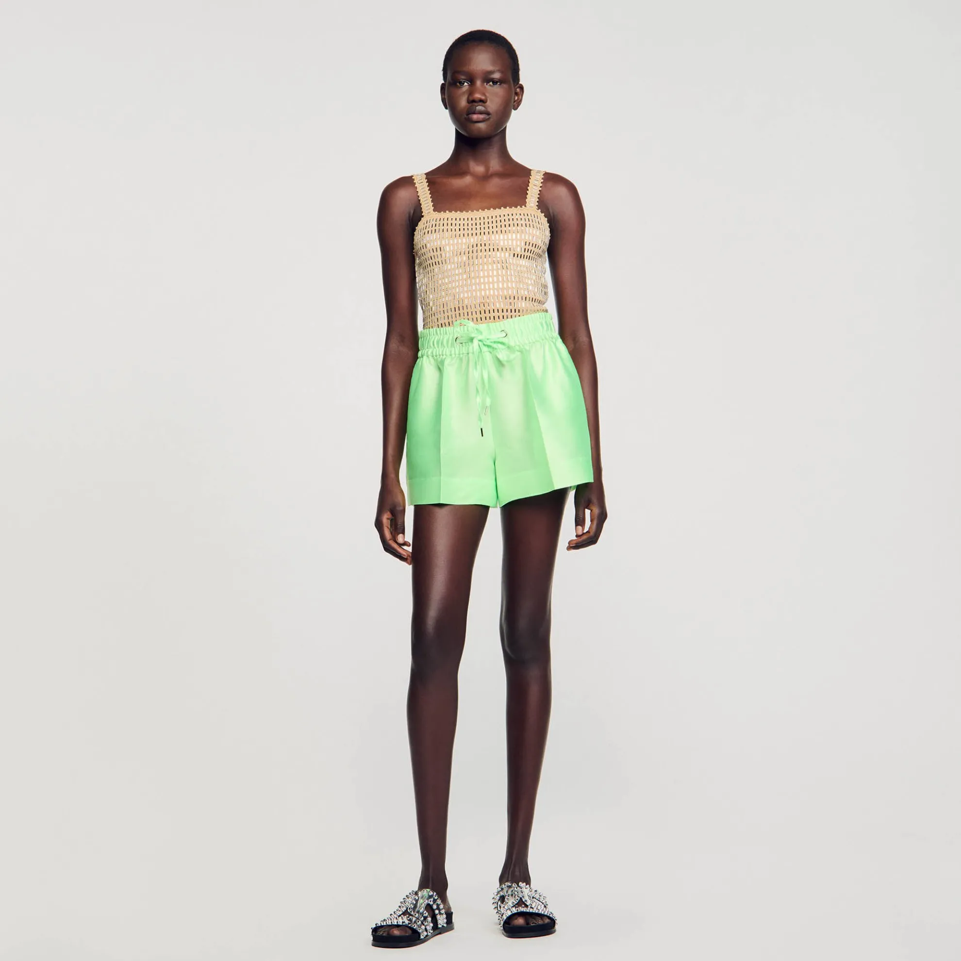 Wijde Satijnen Short