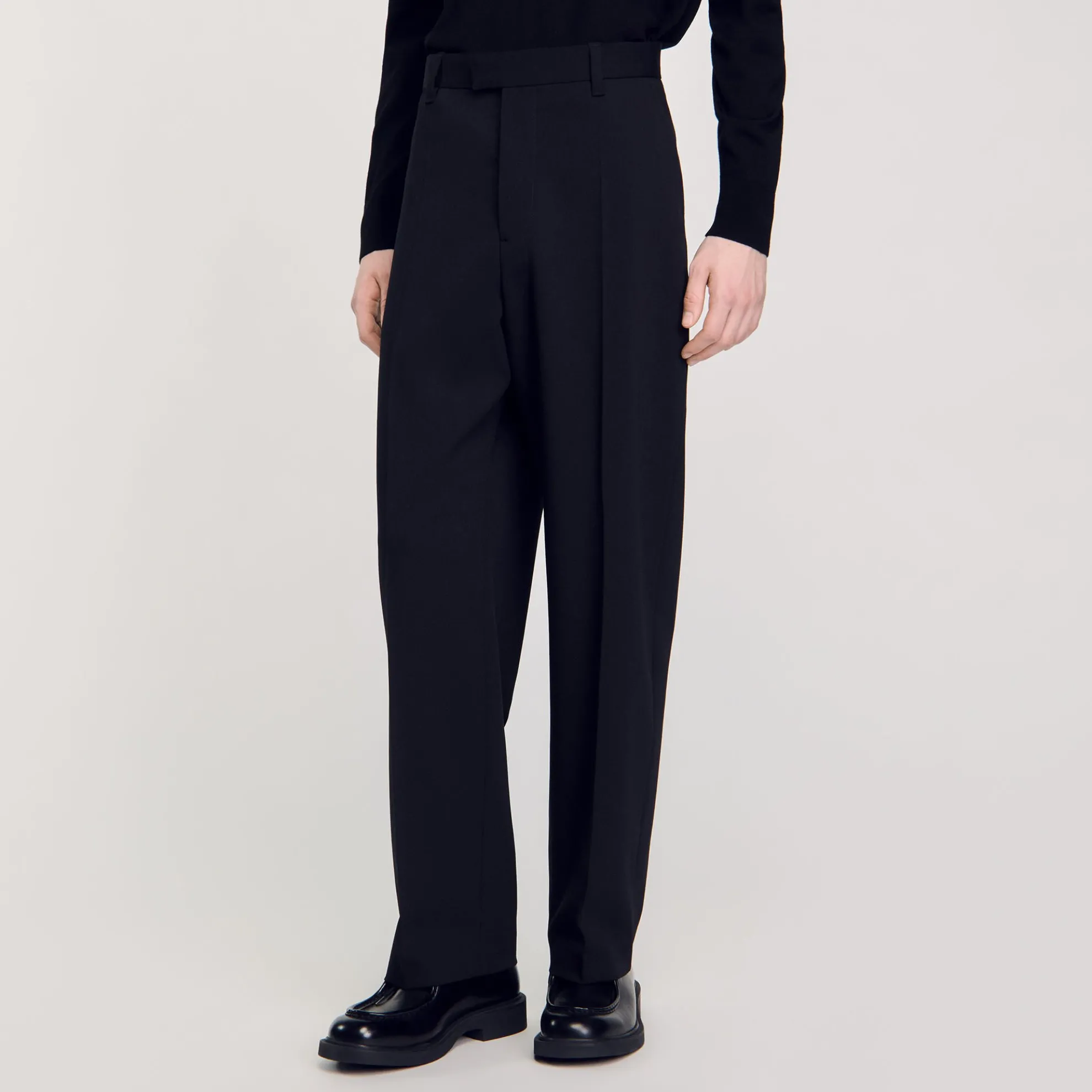 Wijdvallende Broek Van Wol