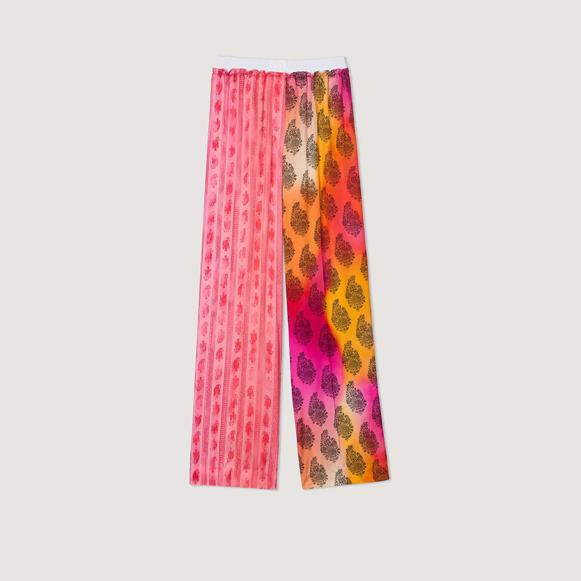 Wijdvallende Pantalon Met Print
