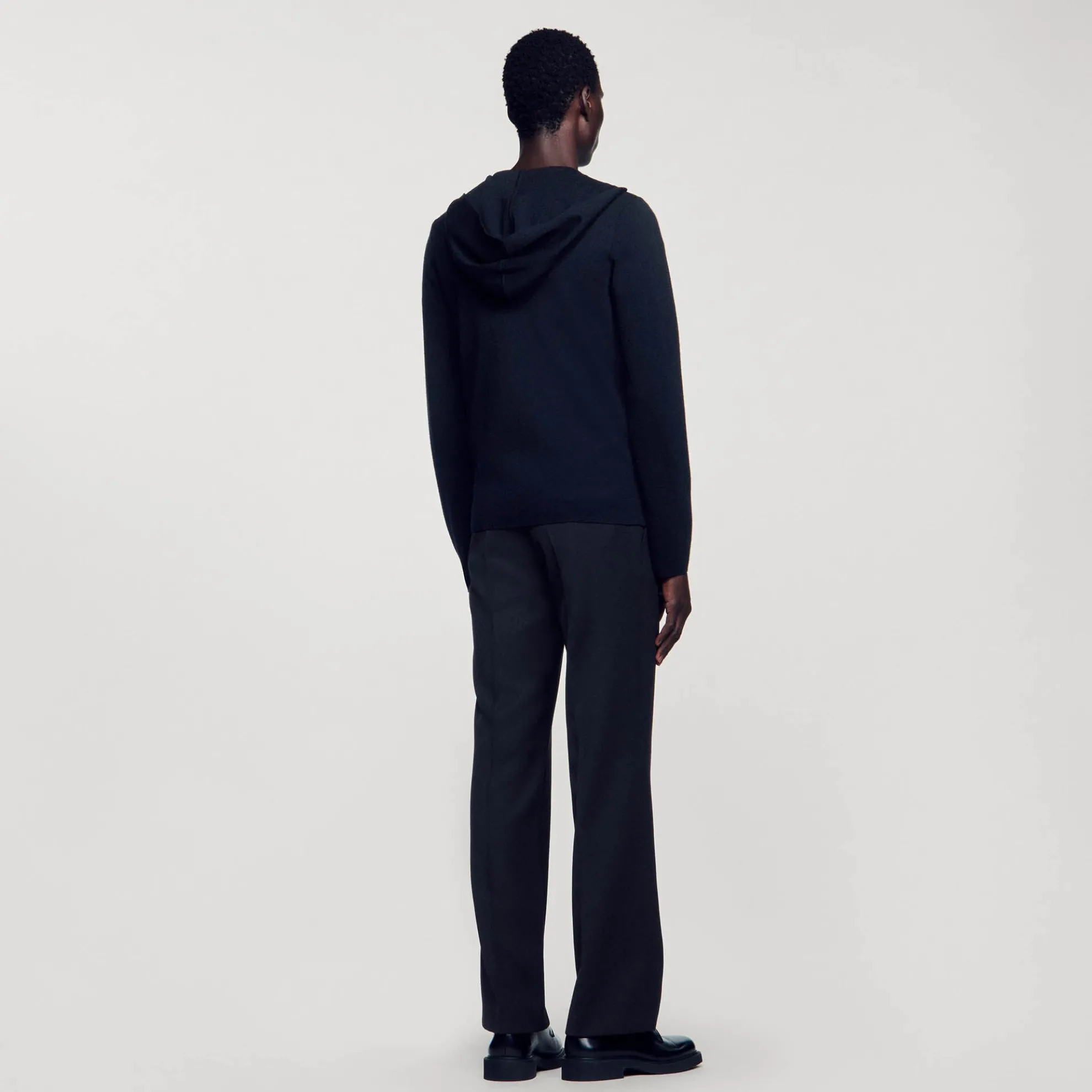 Zipped Cardigan With Hood